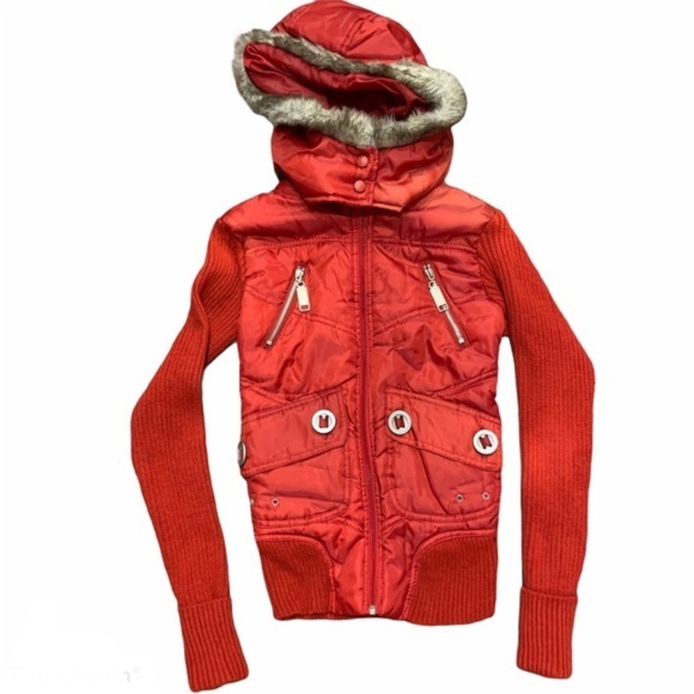 Kohls SayWhat Girls Hooded Jacket Red Size…
